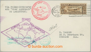 243085 - 1930 ZEPPELIN / SÜDAMERIKAFAHRT / Sie.64, karta z New Yorku