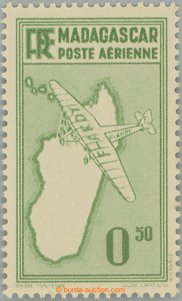243111 - 1930 Yv.1a, Letadlo a mapa 0,50C, bezvadný chybotisk s VYNE