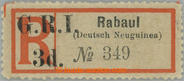 243113 - 1915 BRITISH OCCUPATION / SG.33, German Reg label RABAUL pro