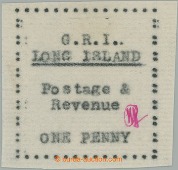 243128 - 1916 LONG ISLAND / SG.10,  G.R.I. 1P černá, ruční laid p