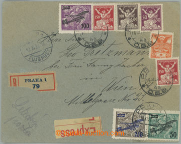 243147 - 1922 PRAGUE - VÍDEŇ  heavier Reg, express and airmail lett