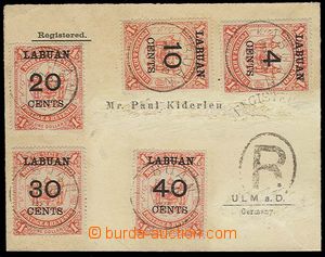 24315 - 1896 Reg letter addressed to to German Ulmu, franked with. o