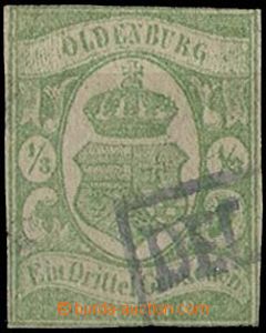 24320 - 1861 Mi.10, close margin at top and lower, nice postmark. c.