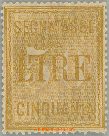 243260 - 1903 Sass.SEGNATASSE 31, 50 Lire žlutá; neznatelná stopa,