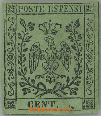 243262 - 1852 Sass.7na, Znak 5C zelená, chybotisk BEZ ČÍSLICE 5 (s