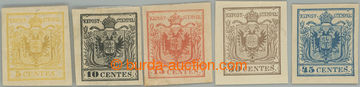 243278 - 1850 NOVOTISKY / ND vydání 1870 a 1884, Znak 5Cts-45Cts; b