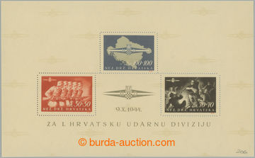243311 - 1945 Unifil N.BF9, miniature sheet Sturmdivision, official r