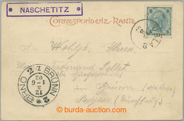 243327 - 1902 ČESKÉ ZEMĚ / poštovna Načeratice, razítko Geb.084