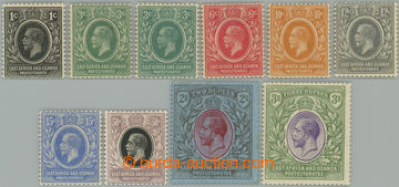 243395 - 1921 SG.65-73, Jiří VI. 1C - 3R, navíc 3C Blue-green; kat
