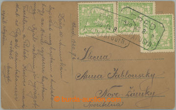 243449 - 1920 OBID (Štúrovo) Geb.2238/1, postcard franked with. 3x 