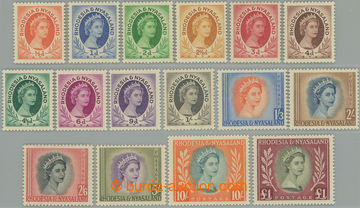 243459 - 1954-1956 Pof.1-15, Alžběta II. ½P - £1; kompletní sér