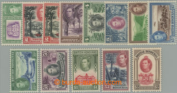 243460 - 1938-1947 SG.150-161, George VI. Motives 1C - £5; complete 