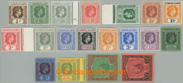 243462 - 1938-1951 SG.95-114c, Jiří VI. ¼P - £1; kompletní zákl