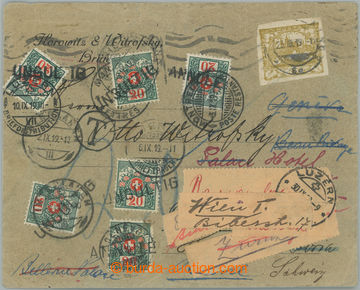 243514 - 1919 commercial letter with Hradčany 30h yellow, Pof.12, to