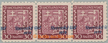 243534 - 1939 Sy.6 VPP, Znak 30h fialová, vodorovná 3-páska s výr