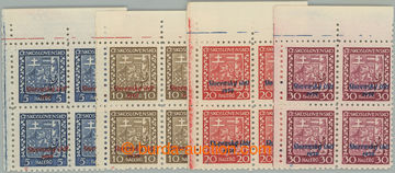 243536 - 1939 Sy.2-4, 6, Znak 5, 10, 20 a 30h sestava 4 levých horn