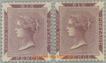 243579 - 1859-1874 SG.1, 4, Viktorie 6P dull purple (*) a 6P reddish 