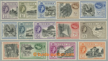 243595 - 1956-1961 SG.210-222, Elizabeth II. - Motives, ½d - £1, co