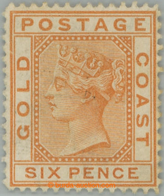 243673 - 1876-1884 SG.8, Viktorie 6P oranžová, průsvitka Koruna CC