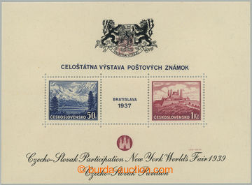 243729 - 1939 AS3a VV, aršík Bratislava 1937, výstava NY 1939, če