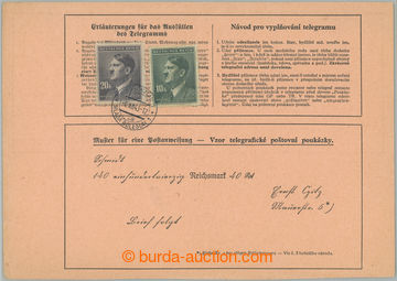 243731 - 1943 COF9, Telegrafická poštovní poukázka, prošlá na 