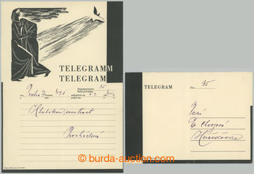 243733 - 1939 OZDOBNÉ TELEGRAMY / použitý smuteční ozdobný tele
