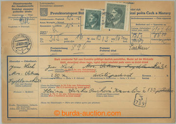 243737 - 1941 COF6, Telegrafická poštovní poukázka, prošlá na 