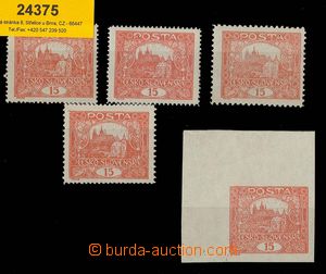 24375 -  Pof.7A, 7C, 7D, 7F + nezoubkovaná Pof.7 rohová, celkem 5 
