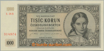 243805 - 1945 Ba.78b, 1000Kčs 1945, the first issue., sought last se