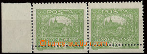 24385 -  Pof.6B, 10h green horizontal pair with margin, mainly nepř