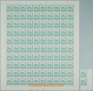 243892 - 1993 COUNTER SHEET / Pof.15 production flaw, Towns, Plzeň 5