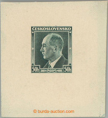 243953 - 1937 PLATE PROOF  Pof.314, Beneš 50h, plate proof in/at ori