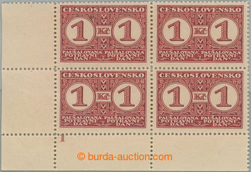 243970 - 1930-1932 Pof.PD7A plate number, Definitive issue 1CZK red, 
