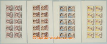 244007 - 1955 Pof.PL840-843, Costumes I., complete set of, values 60h