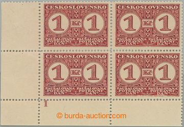 244027 - 1930-1932 Pof.PD7A DČ, Definitivní vydání 1Kč červená