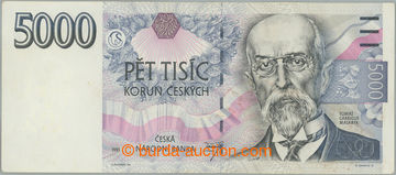 244138 - 1993 Ba.CZ9, 5000Kč 1993, série A10; svislý přehyb