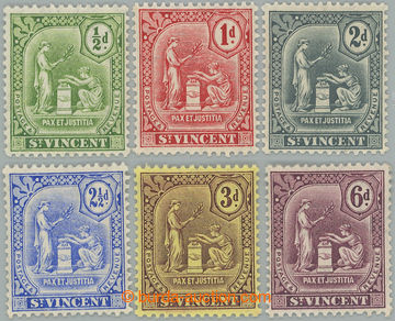 244169 - 1909-1911 SG.102-107, Alegorie ½-6d, kompletní série; bez