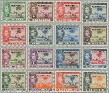 244208 - 1938-1946 SG.150-161, George VI.  ½d - 10Sh; complete set, 