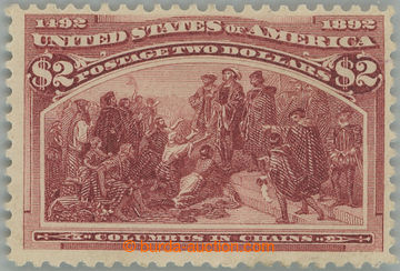 244214 - 1893 Sc.242, Columbus $2 brown red; very fine piece with, he