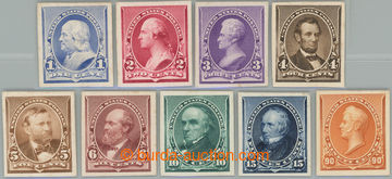 244223 - 1890-1893 Sc.219-229, PLATE PROOFS Prezidenti a politici, ma