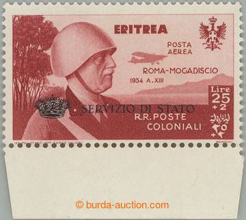 244259 - 1934 LETECKÁ / Sass.1, přetisková 25L+2L SERVIZIO DI STAT