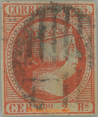 244268 - 1853 Edifil.19, Isabela II. 2R rumělková; velmi pěkný up