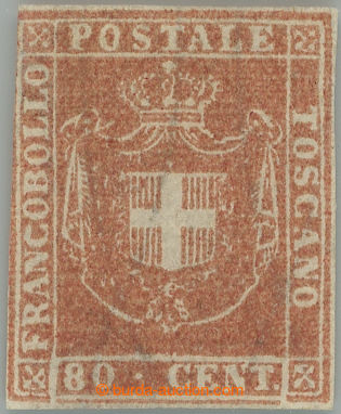 244292 - 1860 GOVERNO PROVISSORIO / Sass.22, Coat of arms 80c carnici