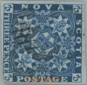 244319 - 1851 SG.2, Heraldické květiny 3C deep blue, vlevo dole st