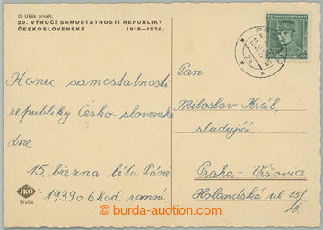 244438 - 1939 1. DEN / protektorátu ČaM, pohlednice vyfr. čs. zn. 