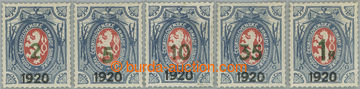 244460 - 1919 Pof.PP7-PP15, Charitable stamps - Lion, comp. of 5 valu