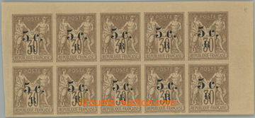 244473 - 1885-1886 Yv.7, přetisková Alegorie 5C/30, krajový 10-blo