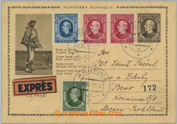 244511 - 1939 CDV4/13, Hlinka 1,20 Koruna, with rich additional frank