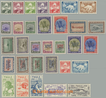 244533 - 1938-1945 GREENLAND / SELECTION / complete sets Mi.1-7, 8-16