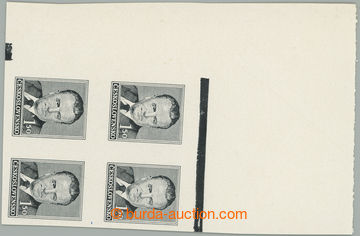 244553 - 1951 ZT  Gottwald 1,50Kčs, zkusmý tisk v černé barvě na
